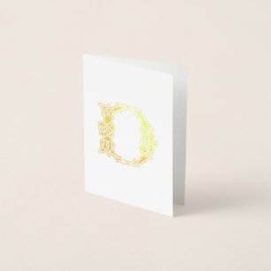 Carte Dorée 16e siècle Celtic Knot Capitale décorative D