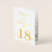 Carte Dorée 18e anniversaire Gold Foil Vous êtes fabuleux à 18 (Devant)
