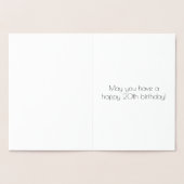 Carte Dorée 20e anniversaire : Art Déco Inspiré Look "20" & No (Intérieur)