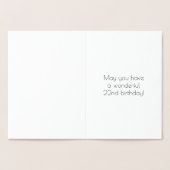 Carte Dorée 22e anniversaire : Art Déco Inspiré Look "22" & No (Intérieur)