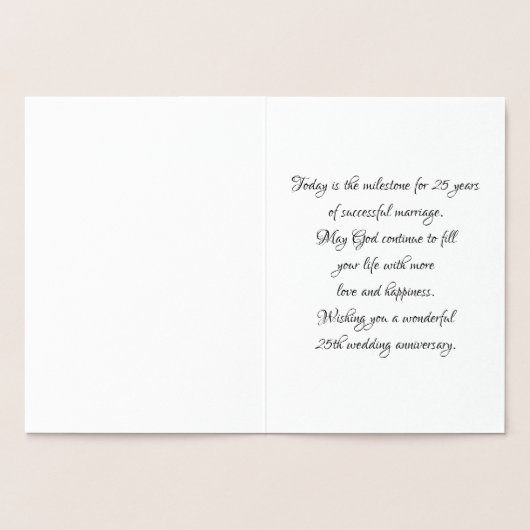 Carte Dorée 25e anniversaire (Intérieur)