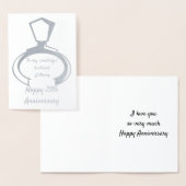 Carte Dorée 25e Anniversaire à mon mari (Affichage)