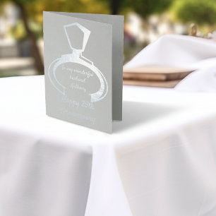 Carte Dorée 25e Anniversaire Au Mari