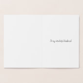 Carte Dorée 25e anniversaire de mariage argent mignon mari our (Intérieur)