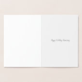 Carte Dorée 25e anniversaire mariage de montgolfière d'argent (Intérieur)