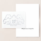 Carte Dorée 25ème ou tout éléphant du Mariage d'argent (Affichage)