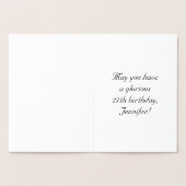 Carte Dorée 27e anniversaire : Élégant, Script Orné; Nom perso (Intérieur)