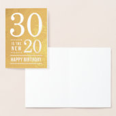 Carte Dorée 30e anniversaire 30 est le nouveau 20 (Affichage)