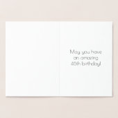 Carte Dorée 46e anniversaire - Art Déco Inspiré Look "46" & No (Intérieur)