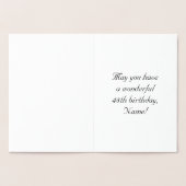 Carte Dorée 48th Birthday: Elegant, Ornate Script; Custom Name (Intérieur)