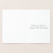 Carte Dorée 49e anniversaire - Art Déco Inspiré Look "49" + No (Intérieur)