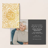 Carte Dorée 50e anniversaire du Mariage d'or (Affichage)