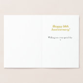 Carte Dorée 50e anniversaire du Mariage Or (Intérieur)