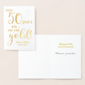 Carte Dorée 50e anniversaire du Mariage Or (Affichage)