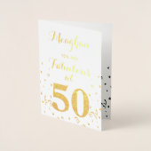 Carte Dorée 50e anniversaire Gold Foil à 50 (Devant)