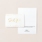 Carte Dorée 50e anniversaire or fête merci (Affichage)