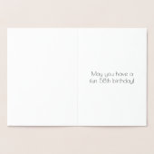 Carte Dorée 58e anniversaire - Art Déco Inspiré Look "58" + No (Intérieur)