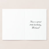 Carte Dorée 59e anniversaire : Élégant, Ornate Script; Nom per (Intérieur)