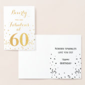 Carte Dorée 60e anniversaire Gold Foil à 60 (Affichage)