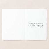 Carte Dorée 66e anniversaire : Art Déco Inspiré Look "66" & No (Intérieur)