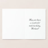 Carte Dorée 66th Birthday: Elegant, Ornate Script; Custom Name (Intérieur)
