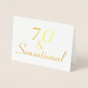 Carte Dorée 70 et Sensational 70th Birthday Personnaliser
