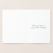 Carte Dorée 74e anniversaire - Art Déco Inspiré Look "74" & No (Intérieur)