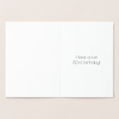 Carte Dorée 83e anniversaire ~ Style Art Déco "83" & Nom perso (Intérieur)