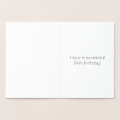 Carte Dorée 84e anniversaire ~ Style Art Déco "84" & Nom perso (Intérieur)