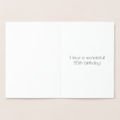 Carte Dorée 85e anniversaire ~ Style Art Déco "85" & Nom perso (Intérieur)