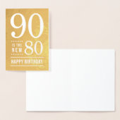 Carte Dorée 90e anniversaire 90 est le nouveau 80 (Affichage)