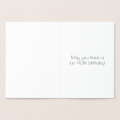 Carte Dorée 90e anniversaire : Art Déco Inspiré Look "90" & No (Intérieur)