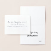 Carte Dorée À côté de moi | Femme d'honneur / Femme d'honneur (Affichage)