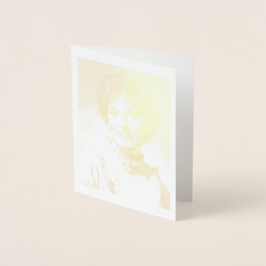 Carte Dorée A. Joyce Elliott Gold Foil Note Card (Devant)