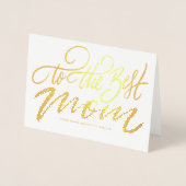 Carte Dorée À la meilleure maman Laisser une joyeuse fête des  (Devant)