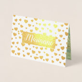 Carte Dorée À la reine de mon coeur. St-Valentin (Devant)