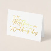 Carte Dorée À ma belle-mère le jour de mon mariage Calligraphi (Devant)