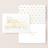 Carte Dorée À ma belle-mère le jour de mon mariage Calligraphi (Affichage)
