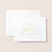 Carte Dorée À MA MÈRE | Lettre du jour de mariage (Devant avec enveloppe)