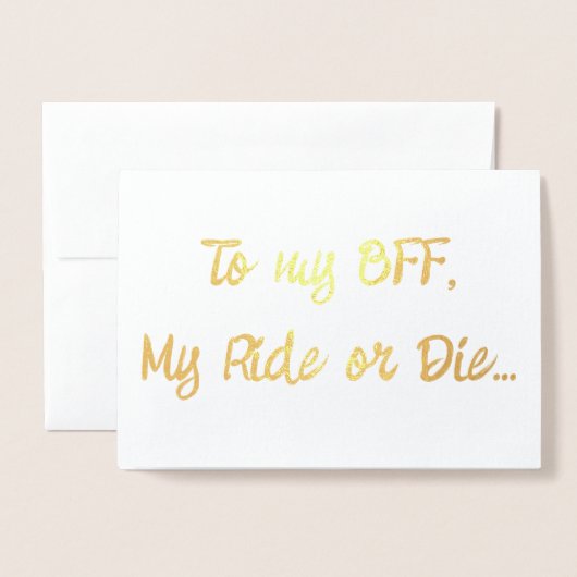 Carte Dorée À mon BFF... (Devant avec enveloppe)