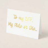 Carte Dorée À mon BFF... (Devant)