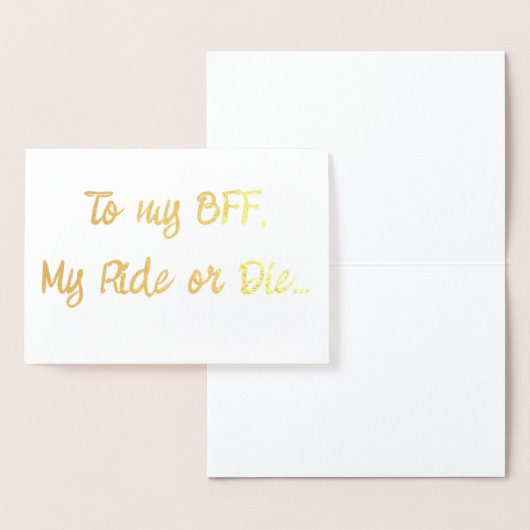 Carte Dorée À mon BFF... (Affichage)