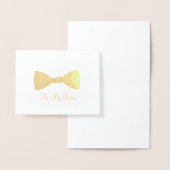 Carte Dorée À mon Fiançailles de salle Mariage Bow Cravate Bow (Affichage)