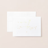 Carte Dorée À Mon Nouveau En Lois Mariage Don De Mariée (Devant avec enveloppe)