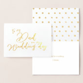 Carte Dorée À mon père le jour de mon mariage Père (Affichage)