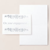 Carte Dorée À vos fiançailles… Argent (Affichage)