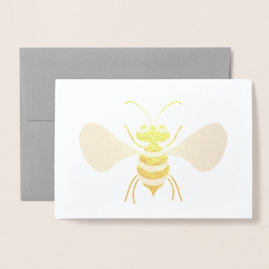 Carte Dorée Abeille d'or (Devant avec enveloppe)