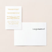 Carte Dorée Adieu au collègue (Affichage)