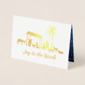 Carte Dorée Adoration des bergers. Le luxe de Noël réel (Devant)