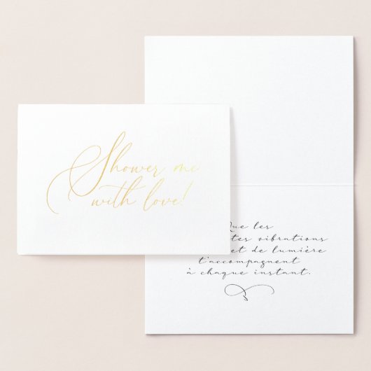 Carte Dorée Affirmation positive et bénédiction (Affichage)